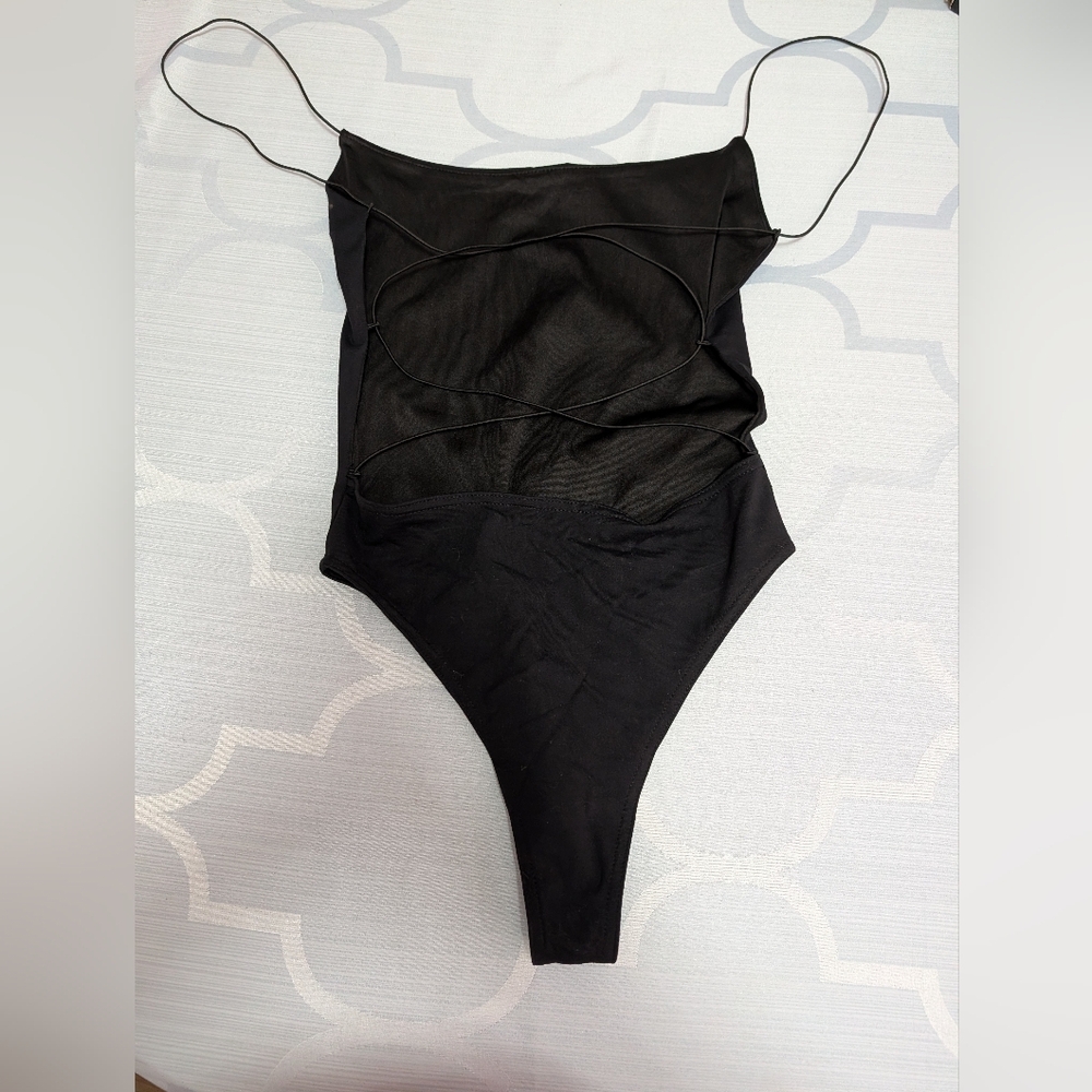 White Fox Boutique Black Bodysuit